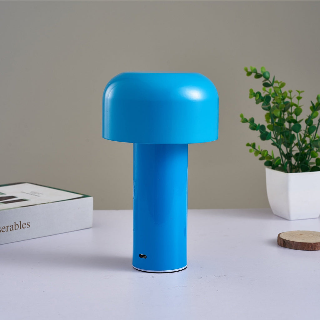 Lunetta Cordless Mushroom Table Lamp in Italian Style