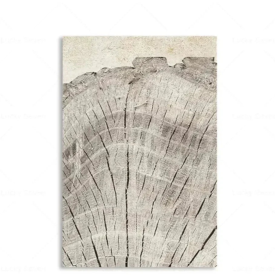 Tree Ring Abstract Canvas Art For Modern Living Room And Bedroom Decor