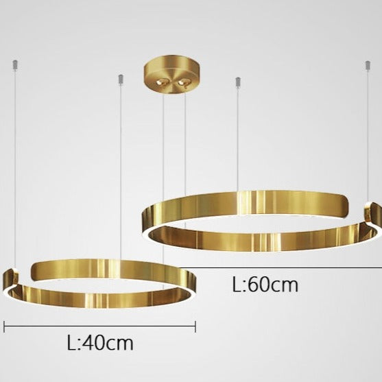 Luma Circle LED Lysekrone Metal Luksus Pendellampe