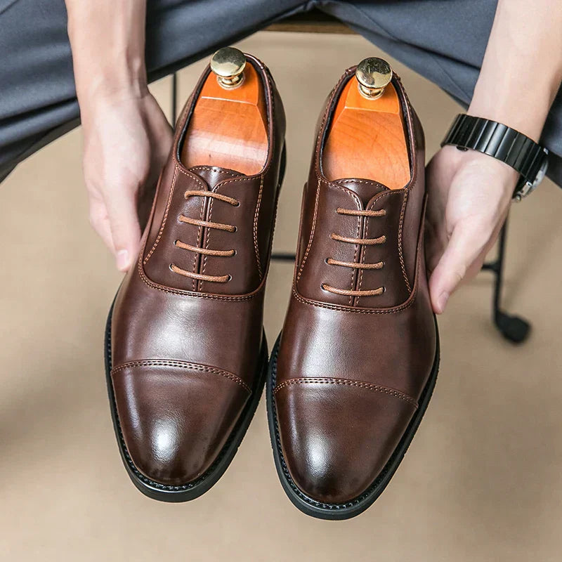 Men's Premium Leather Business Shoes For Formal Wear, Comfortable And Stylish