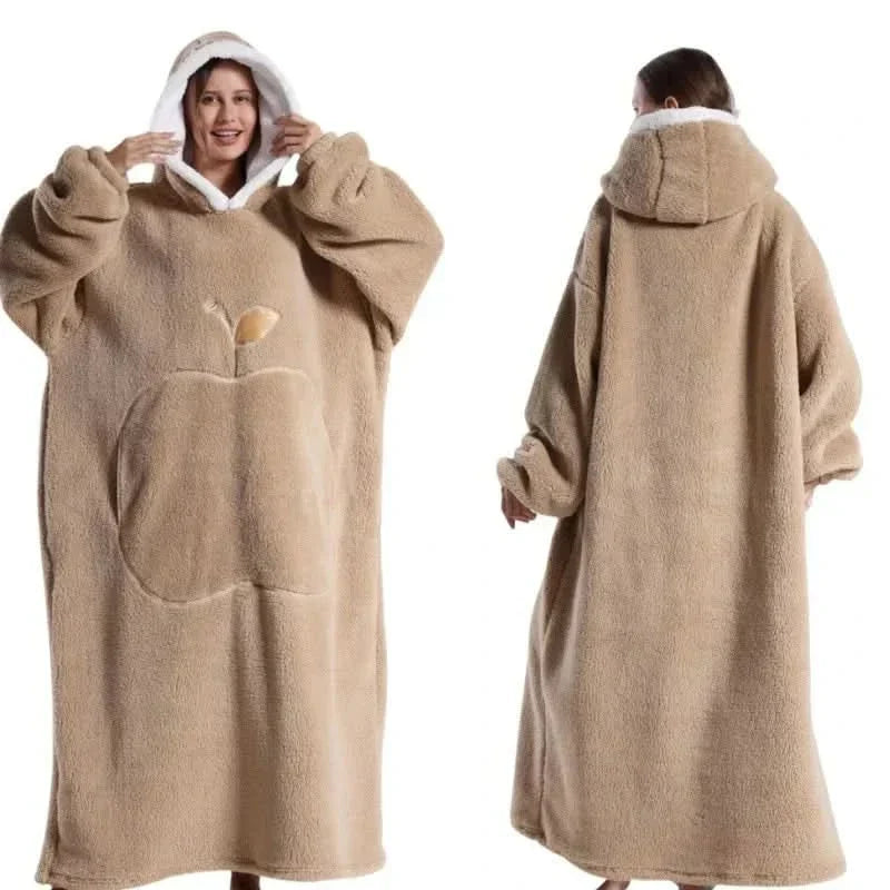 Felpa con Cappuccio Oversize in Pile Morbido per Massimo Comfort e Relax