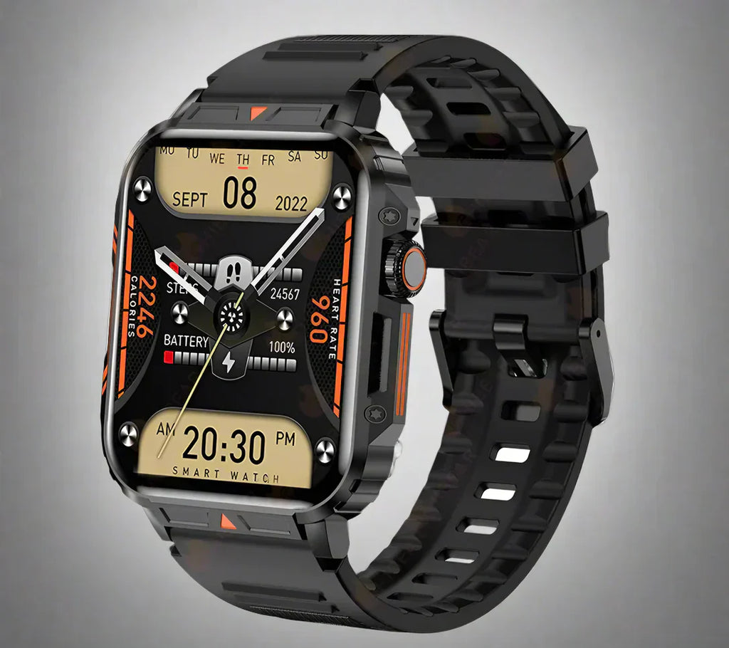Wytrzymały smartwatch Apollo 2024 z funkcją dzwonienia przez Bluetooth, krokomierzem i wodoodpornością IP68