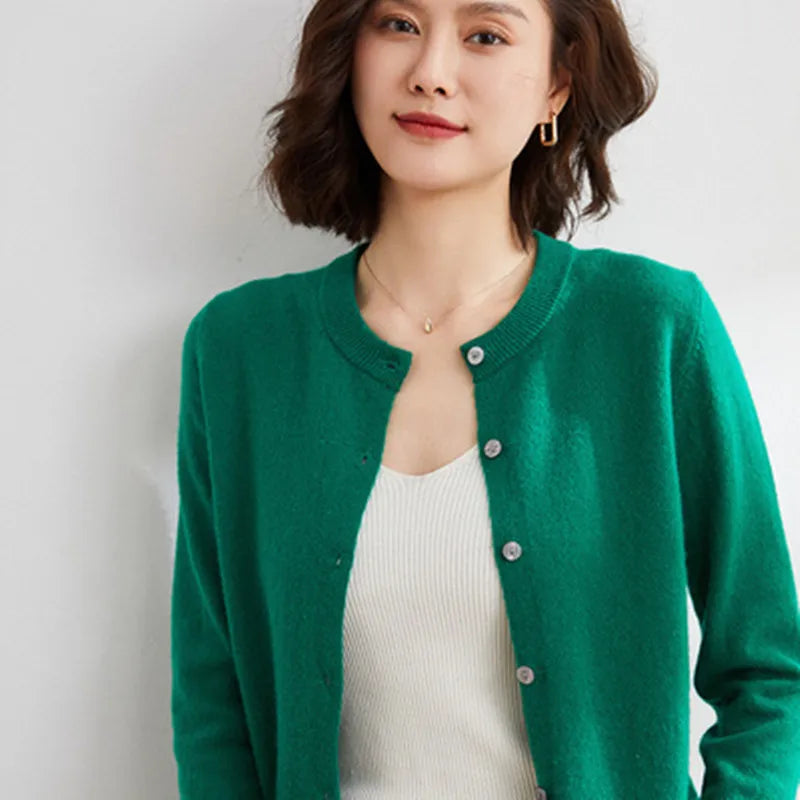 Alicia Cashmere Cardigan For Spring And Autumn Knitwear