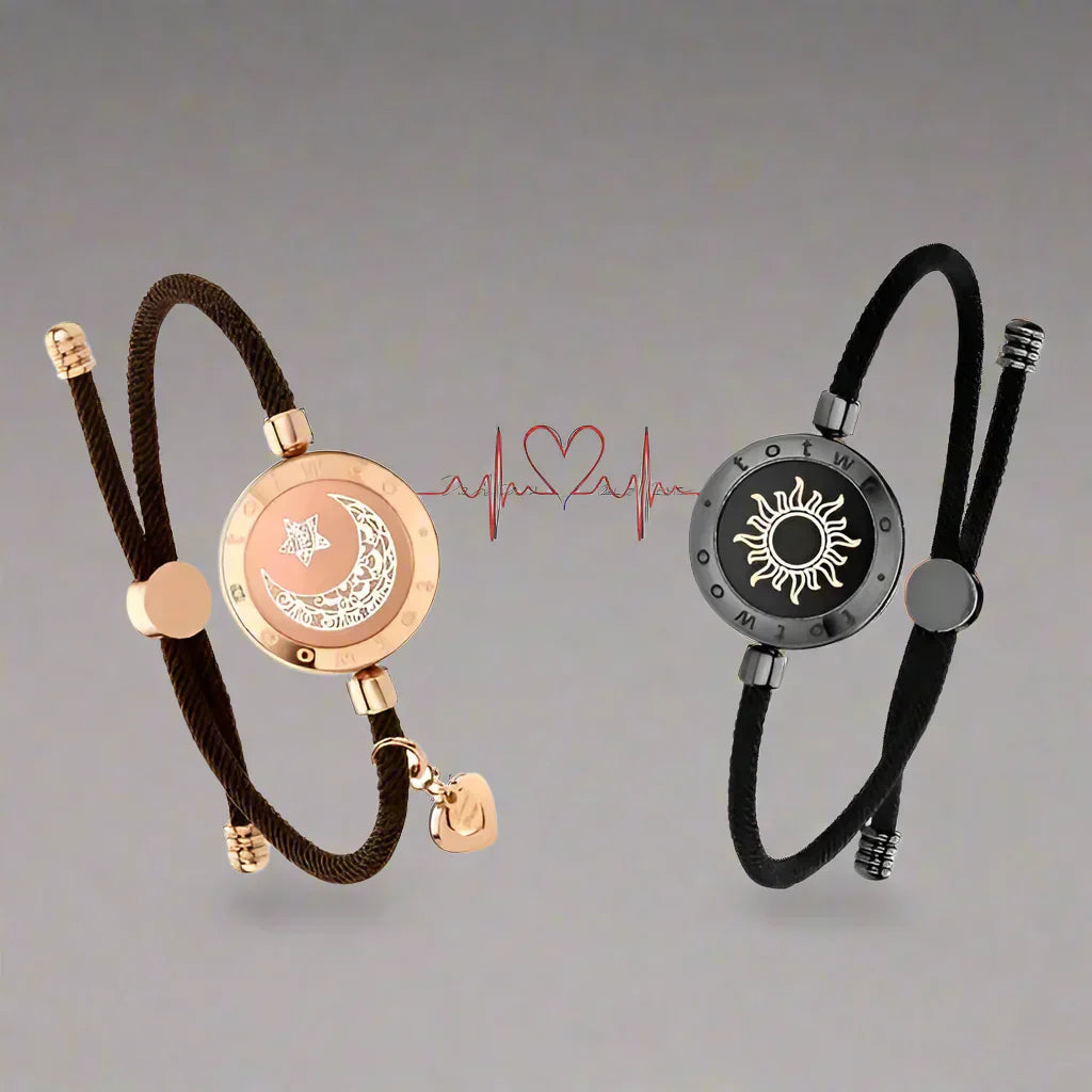 Totwoo Moon And Sun Love Bracelets For Couples Long Distance Touch Light Up And Vibrate