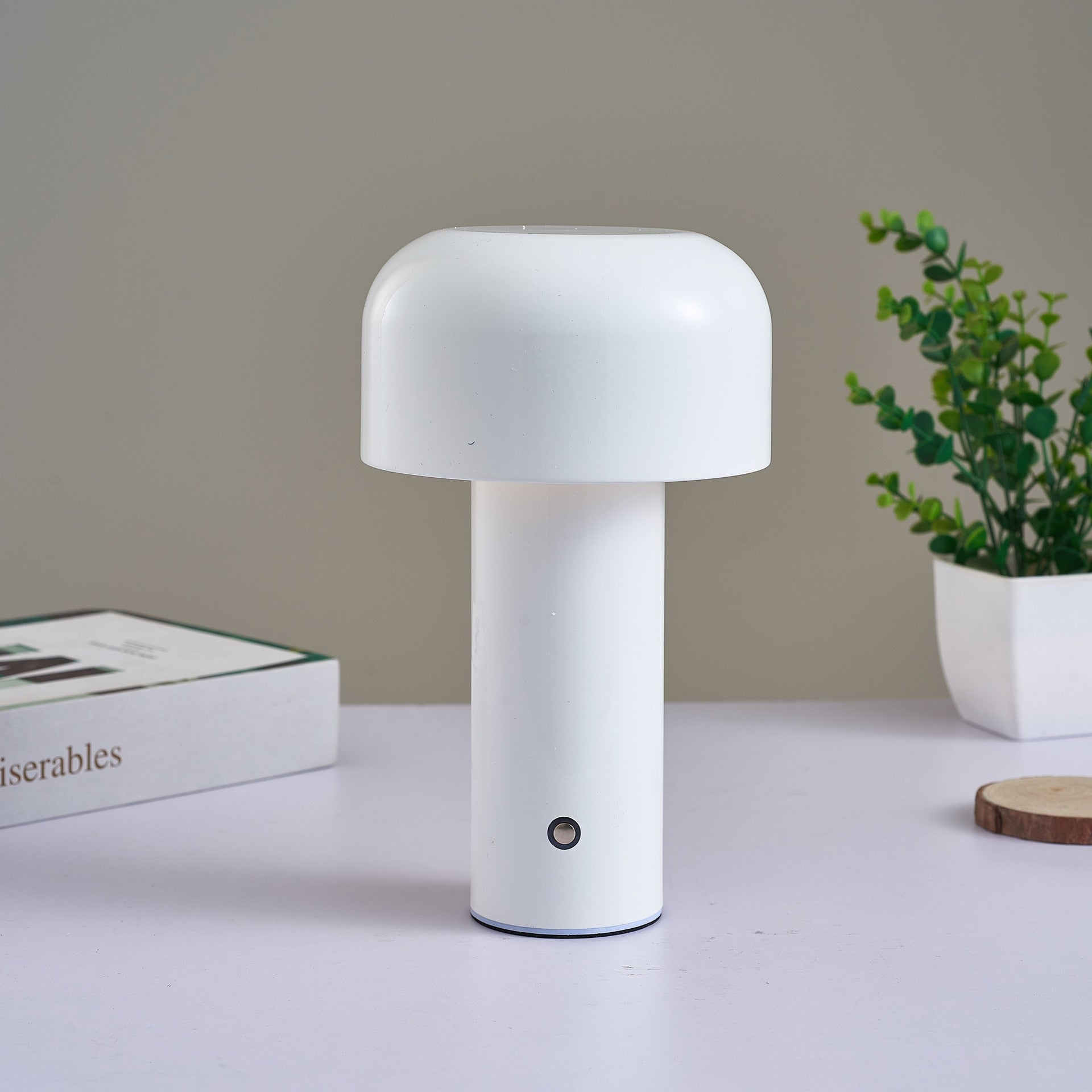 Lunetta Cordless Mushroom Table Lamp in Italian Style