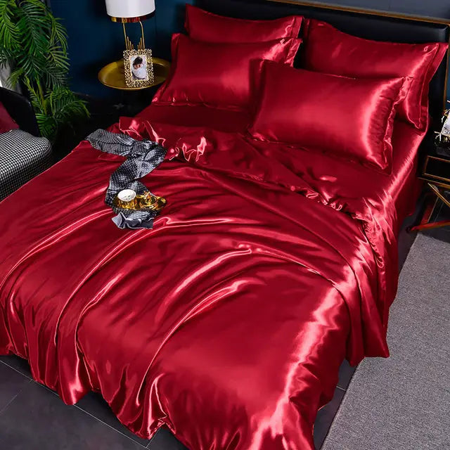 Lunara Satin Dynebetræk Fra Elegant Luksus Sengetøjsserie