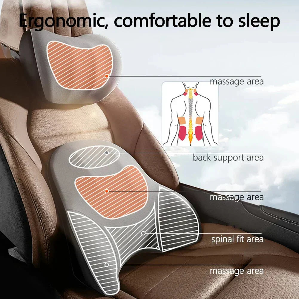 NovaFlex Electric Neck and Lumbar Support Cushion for Car and Office