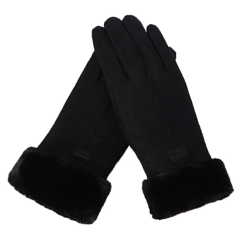 Pink Fleece Lined Winter Gloves For Warm Comfort And Style