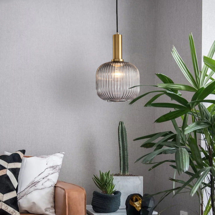 Larken | Vintage Stil Teksturerede Glasophængslamper