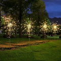 Solar-Gartenlampe mit eleganten LED-Feuerwerkslichtern für den Außenbereich IP65 Solarbetrieben