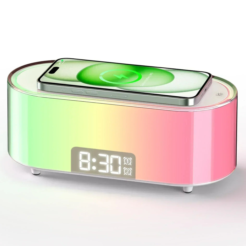 Lunera 15W Charging Station With Alarm Clock For Your Desk