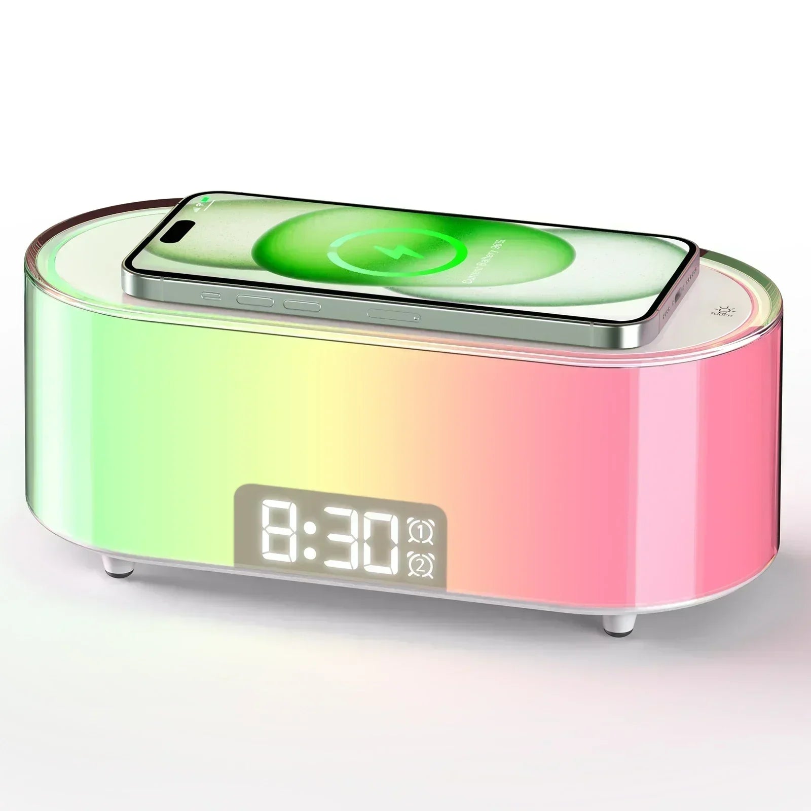 Lunera 15W Charging Station With Alarm Clock For Your Desk