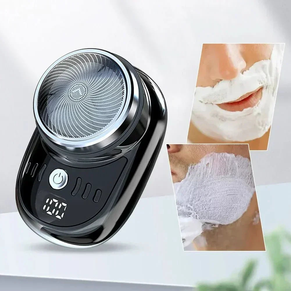 NovaEdge Mini Barbermaskine - Kompakt USB Rejsebarbermaskine med Digital Batteriindikator