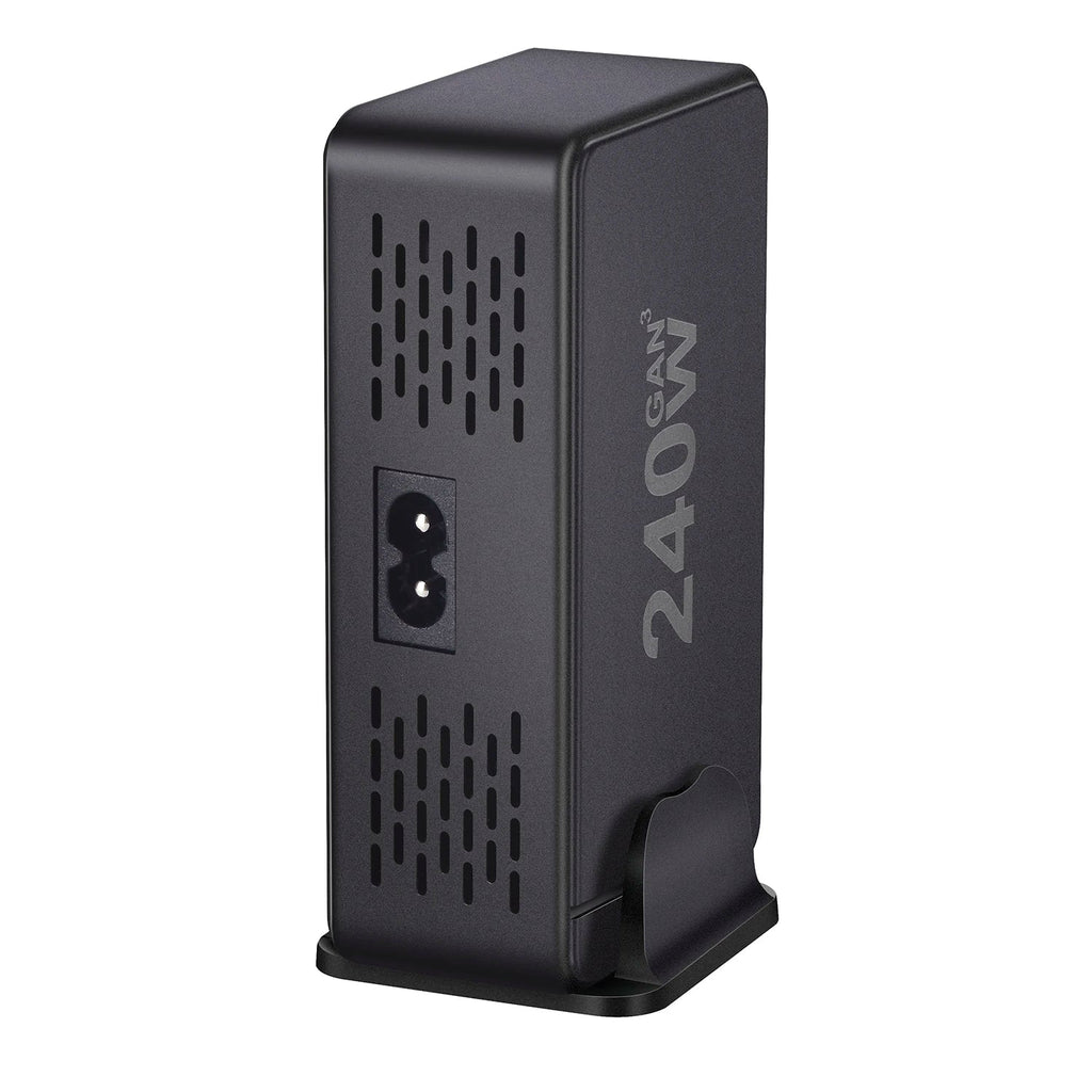 240W GaN Masaüstü Şarj Cihazı, 8 USB-C PD Portu ve Dizüstü Bilgisayarlar ile Tabletler için Quick Charge 3.0 Özellikli