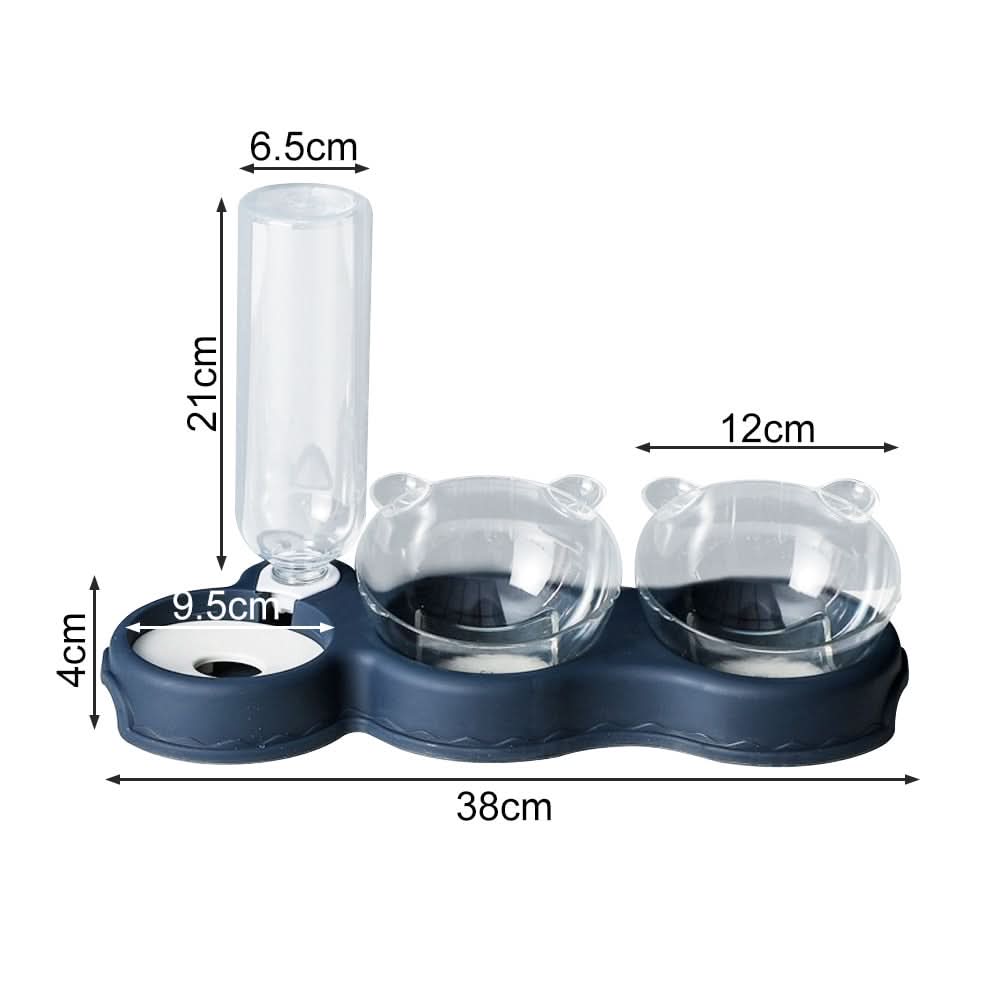 SafeFeast 3-in-1 Feeding Station With Drinking Dispenser And Raised Bowl