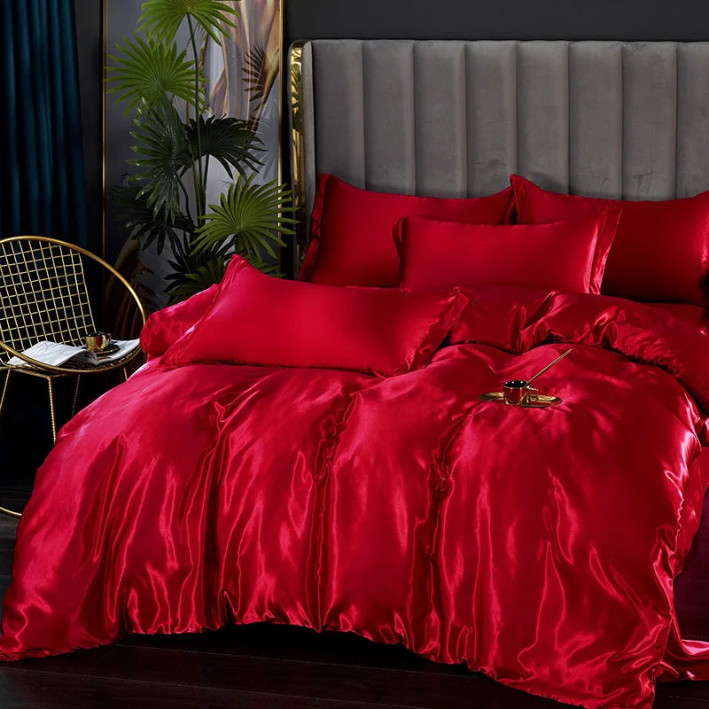 Premium Silk Bedding Set Exuding Luxury And Timeless Elegance