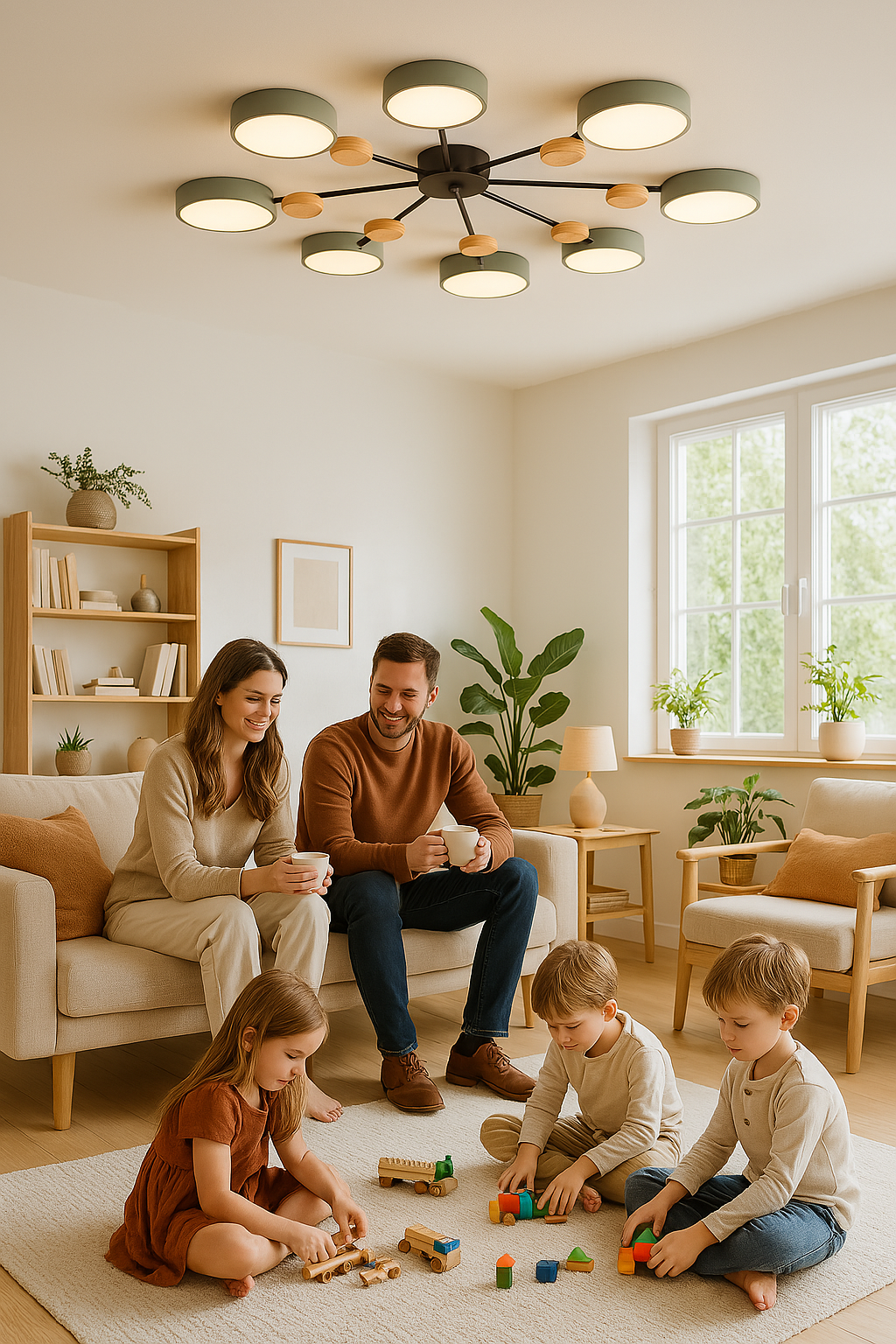 Rozvětvené Nordic LED stropní svítidlo ve skandinávském stylu