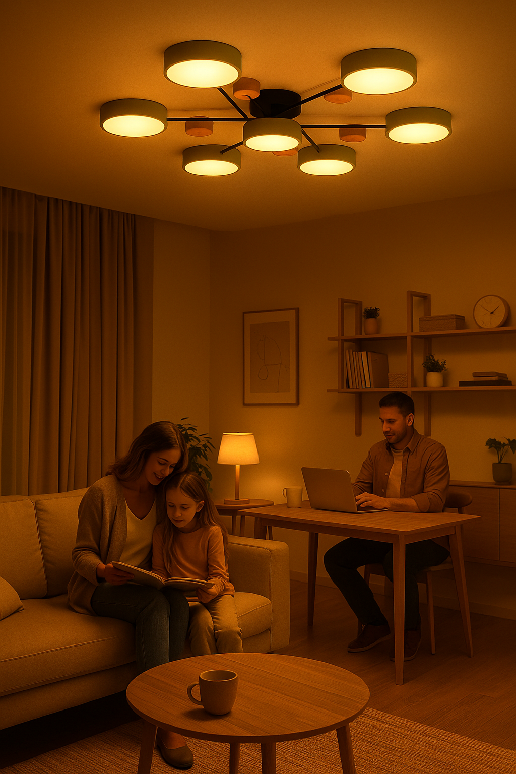 Rozvětvené Nordic LED stropní svítidlo ve skandinávském stylu