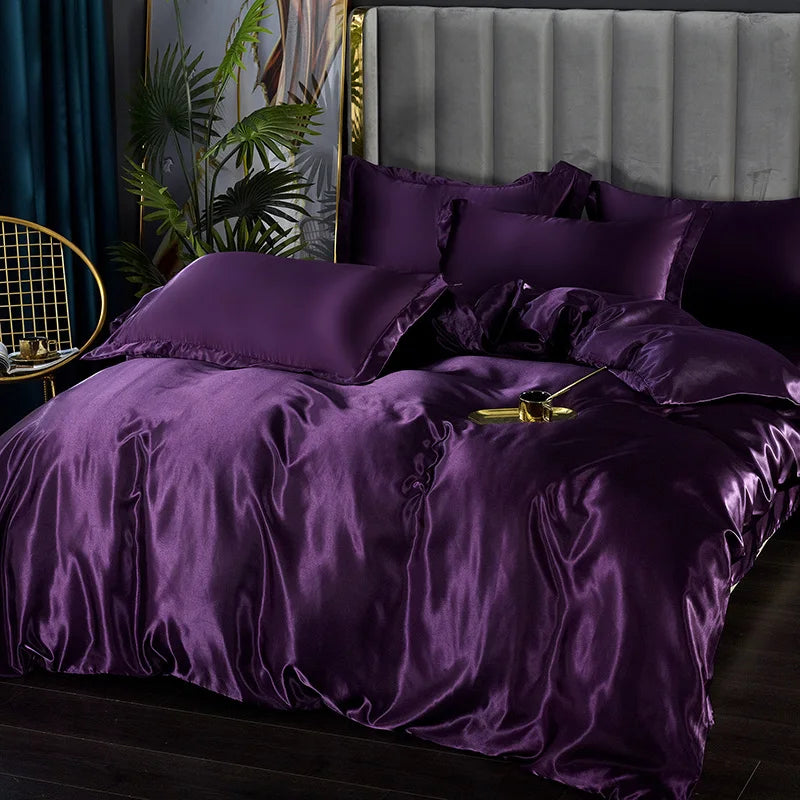 Premium Silk Bedding Set Exuding Luxury And Timeless Elegance