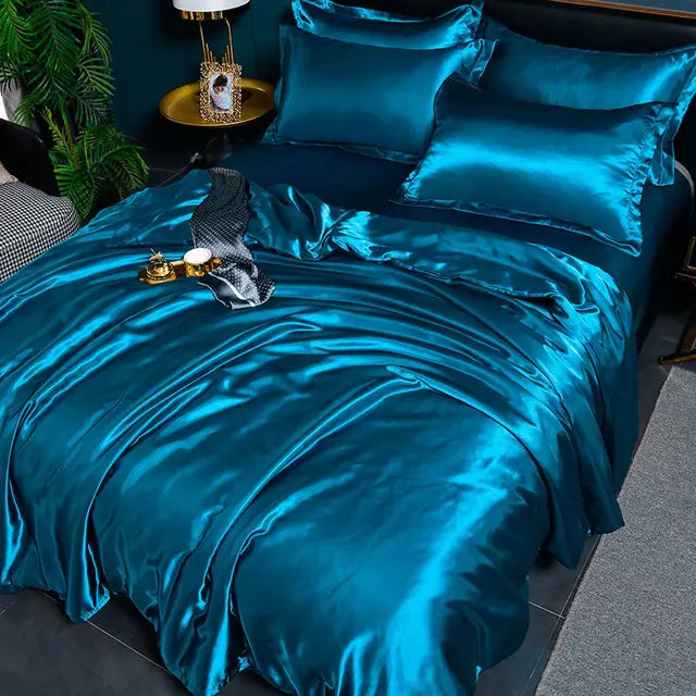 Lunara Satin Dynebetræk Fra Elegant Luksus Sengetøjsserie