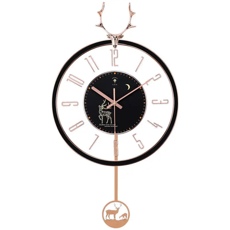 ساعة حائط فاخرة PolarisClock بآلية صامتة لغرف المعيشة