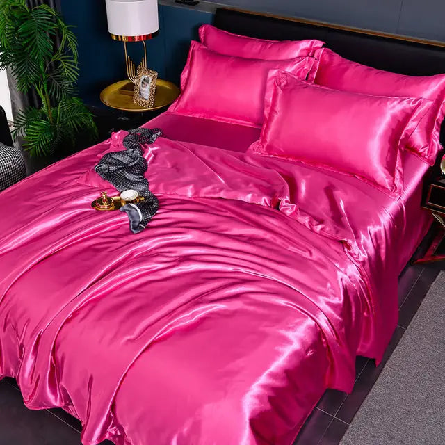 Lunara Satin Dynebetræk Fra Elegant Luksus Sengetøjsserie