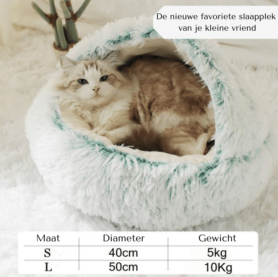 Měkký luxusní košík CozyPaw pro kočky a malé psy