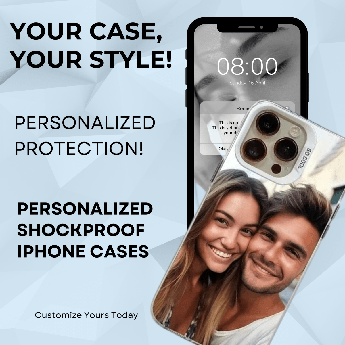 NovaShield Shock-Resistant iPhone Case With Photo Customization