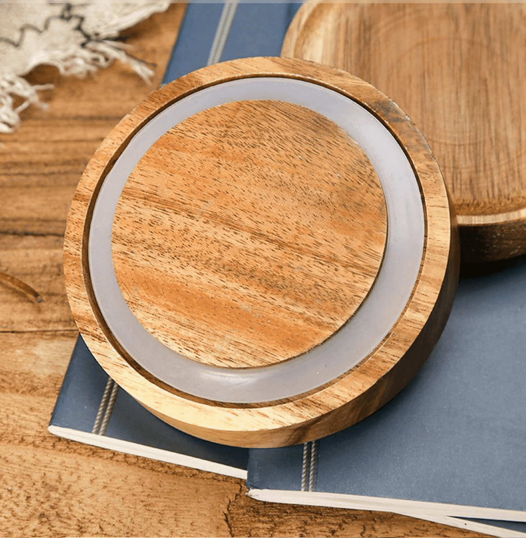 Acacia And Glass Storage Containers For Kitchen Organization