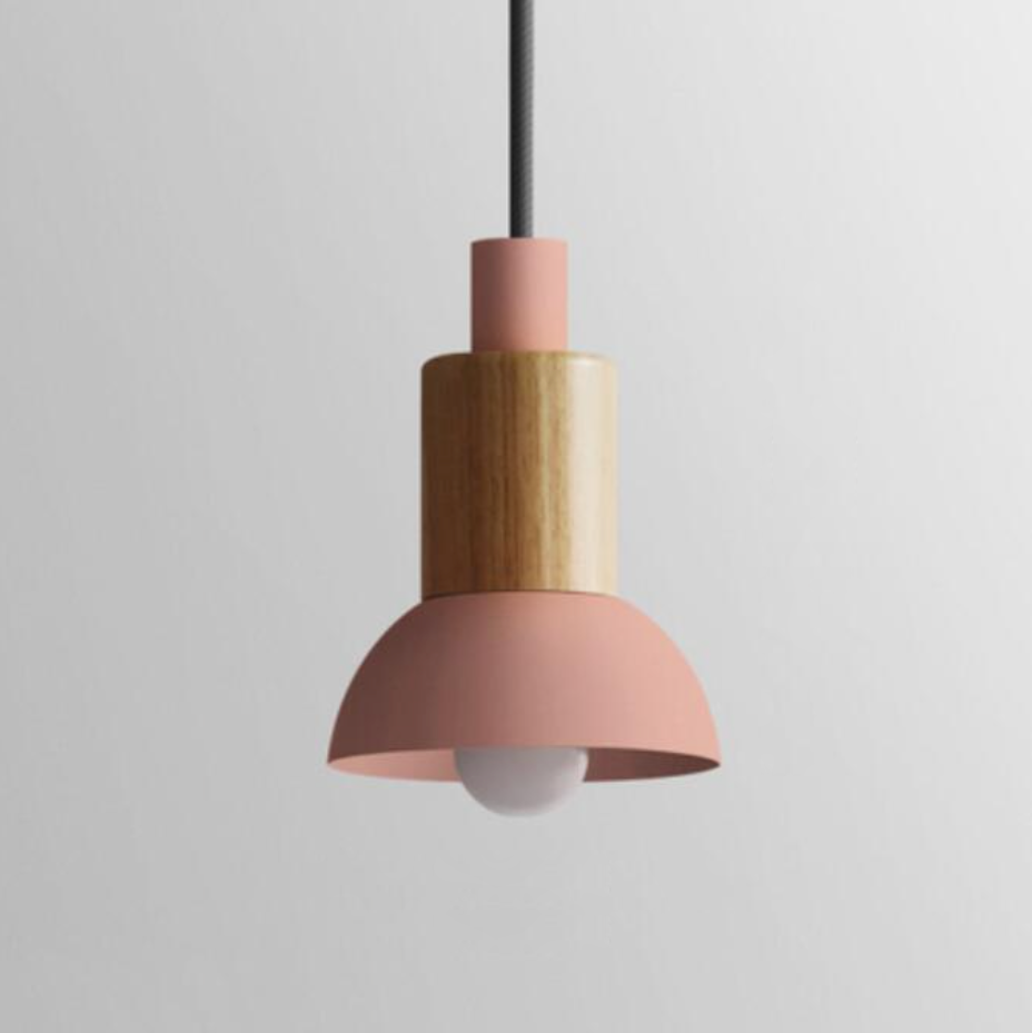 Averyn Metal and Wood Pendant Lights for Colorful Rooms