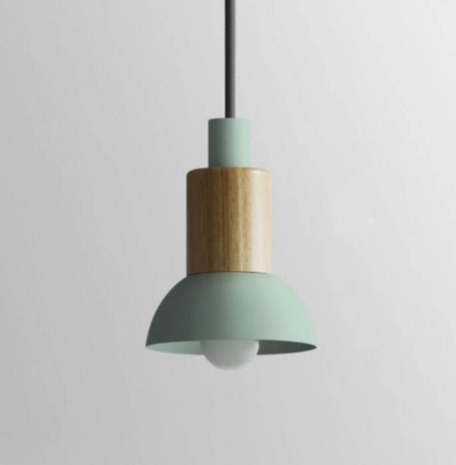 Averyn Metal and Wood Pendant Lights for Colorful Rooms