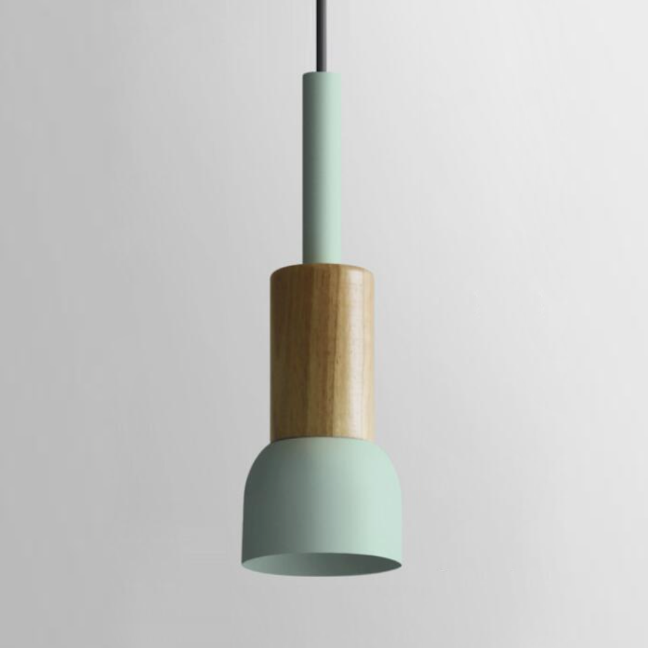 Averyn Metal and Wood Pendant Lights for Colorful Rooms