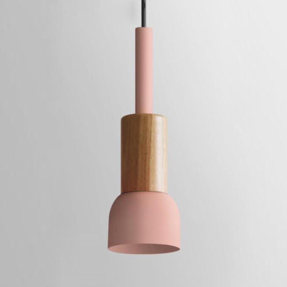 Averyn Metal and Wood Pendant Lights for Colorful Rooms