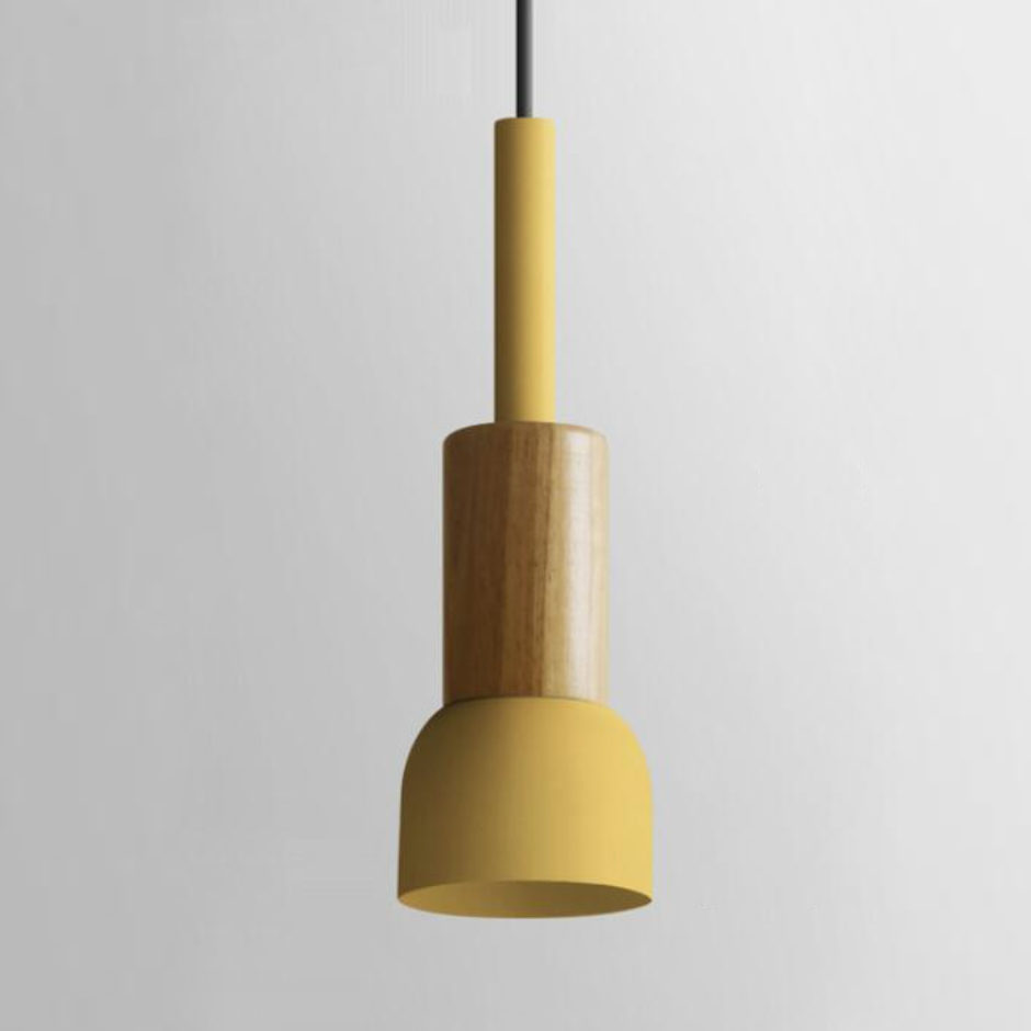 Averyn Metal and Wood Pendant Lights for Colorful Rooms