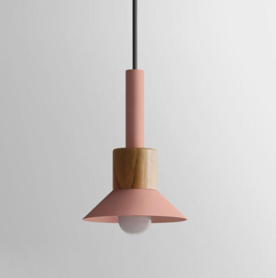 Averyn Metal and Wood Pendant Lights for Colorful Rooms