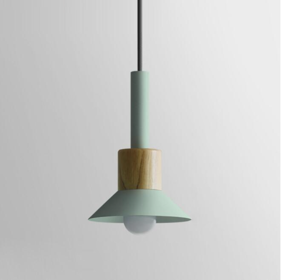 Averyn Metal and Wood Pendant Lights for Colorful Rooms