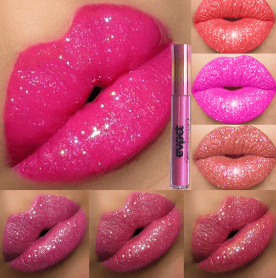 Aurora Lip Waterproof Glitter Lipstick With Long-Lasting Shine
