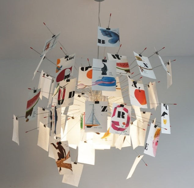 Ingo Maurer Zettel Chandelier By DIY Illumination Personalized Lighting