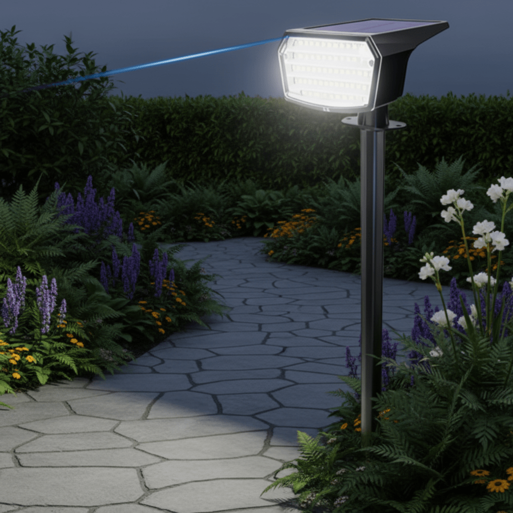 LumenPeak Solar LED Floodlight With Long-Lasting Battery