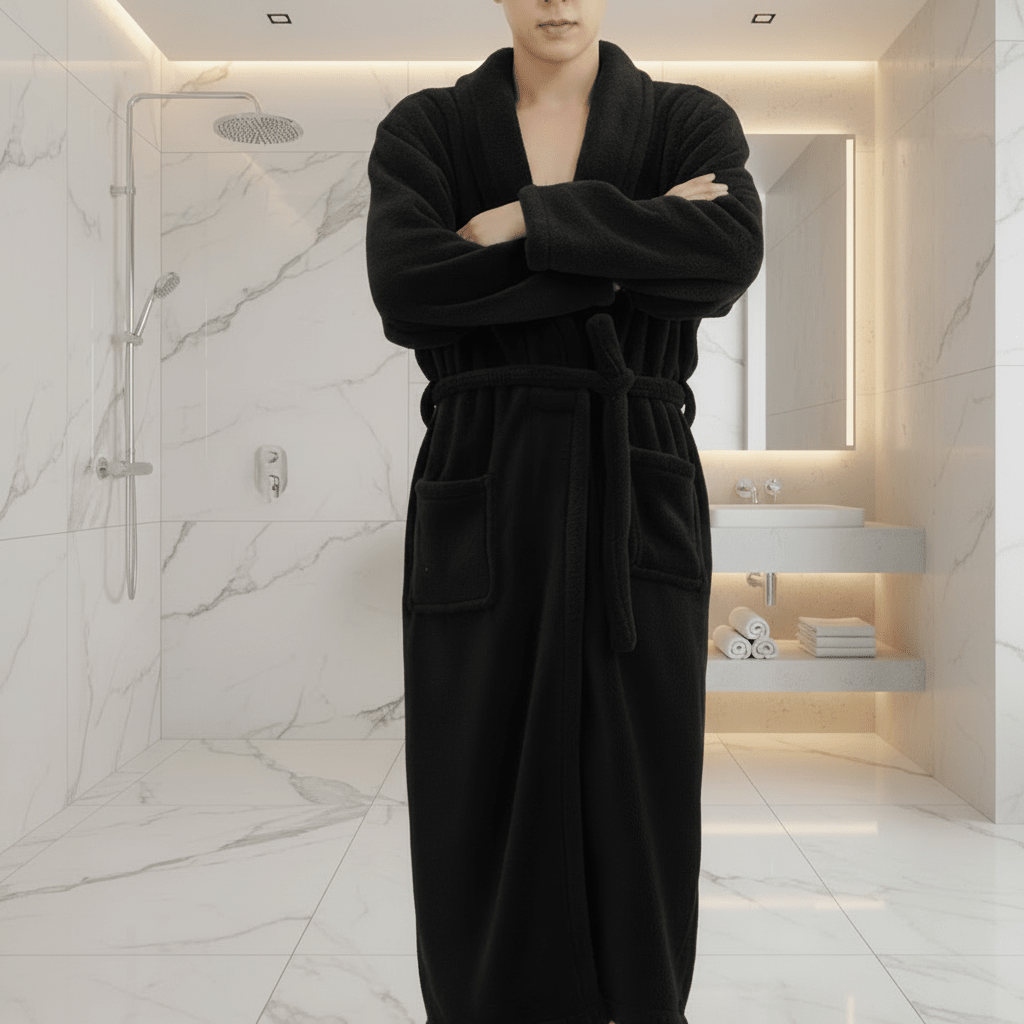 Aura Absorbent Cotton Bathrobe for Peaceful Relaxation