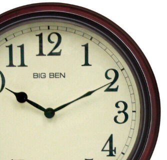 TimelessWood Brown Wall Clock In Classic Style For Home Decor