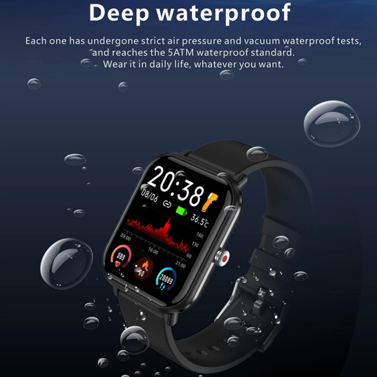 Monitor de Presión Arterial de Muñeca 2024, Reloj Inteligente Deportivo Resistente al Agua para Presión Arterial, Compatible con Android e iOS | Fervei