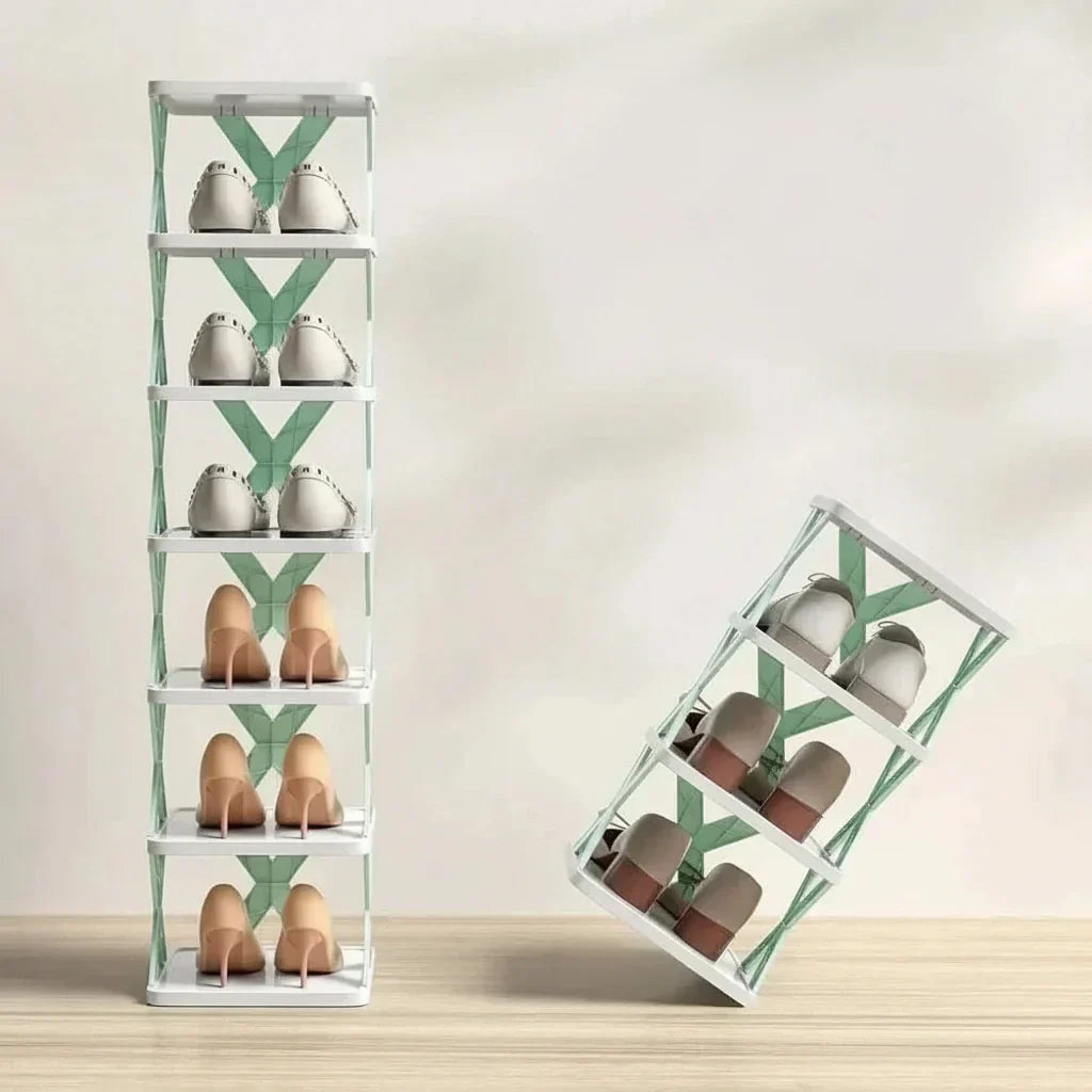 Space-Saving Shoe Organizer With Multi-Layer Storage For Bedroom And Hallway