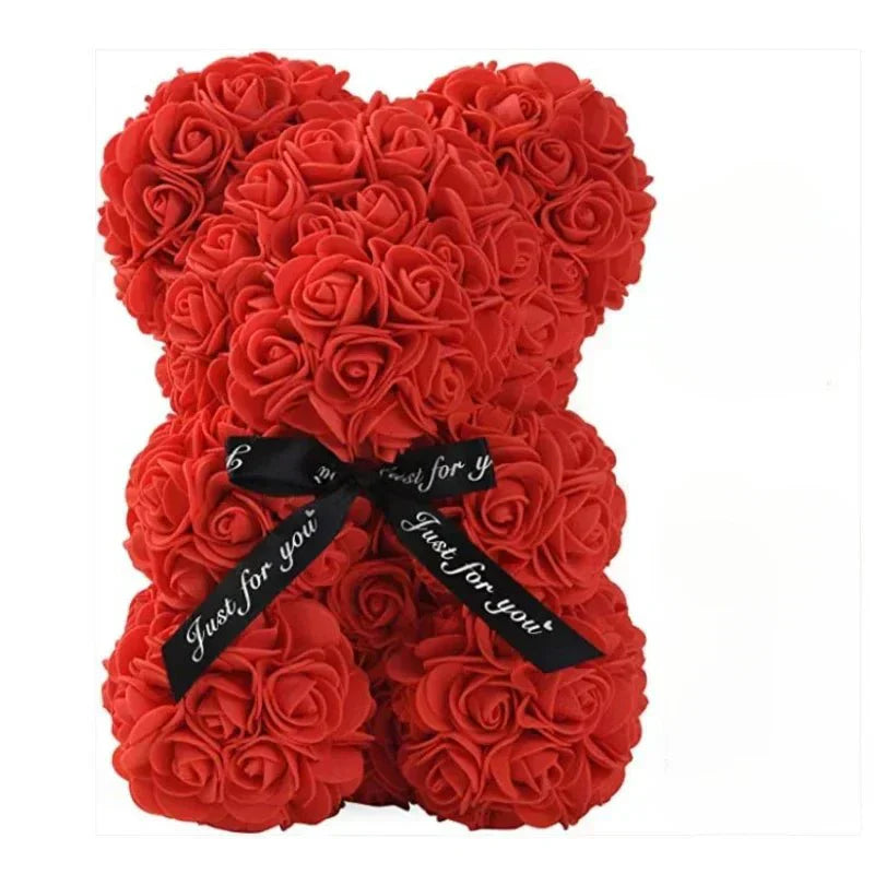 Eternal Rose Bear Handmade Rose Teddy With Preserved Blooms