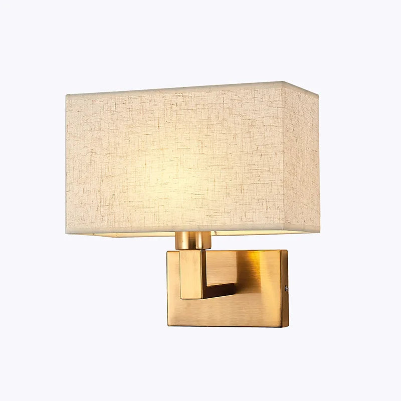 LumaNova Modern Wall Mount Bedside Lamp And Fabric Shade