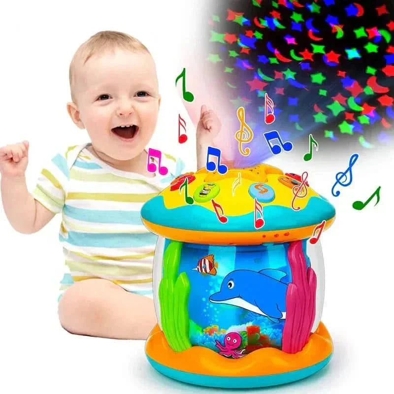 NovaRhythm Magic Baby Drum Toy With Light And Sound