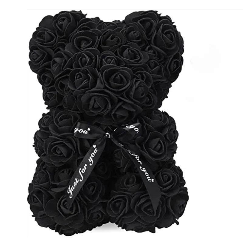 Eternal Rose Bear Handmade Rose Teddy With Preserved Blooms