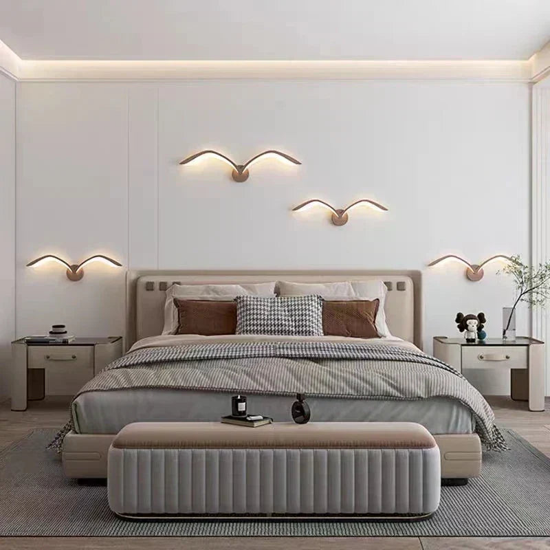 Seagull Shaped Wall Light Sconce For Serene Hallway Ambience And Soft Glow
