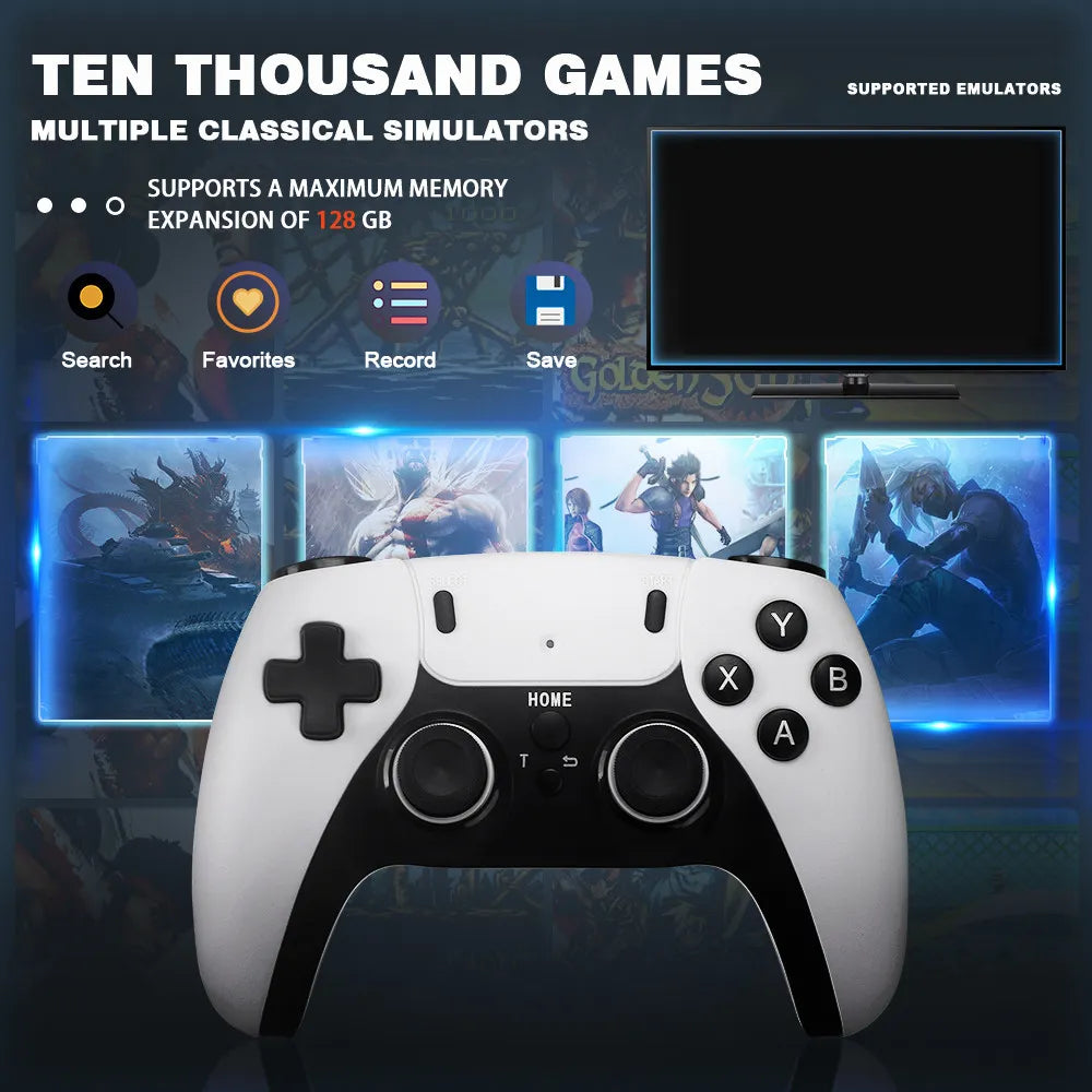 4K Pro Game Stick Console Bundle With Two PS5 Controllers