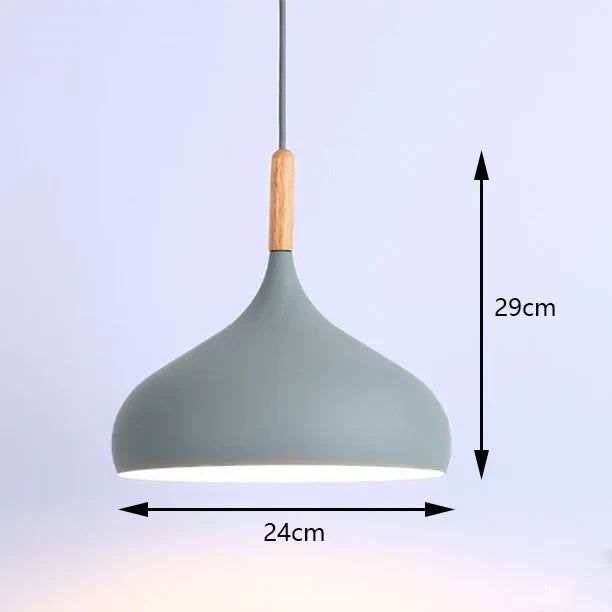Aluminium Pendant Light With E27 Fitting In 8 Modern Colors